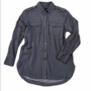 S Banana Republic chambray rayon button down